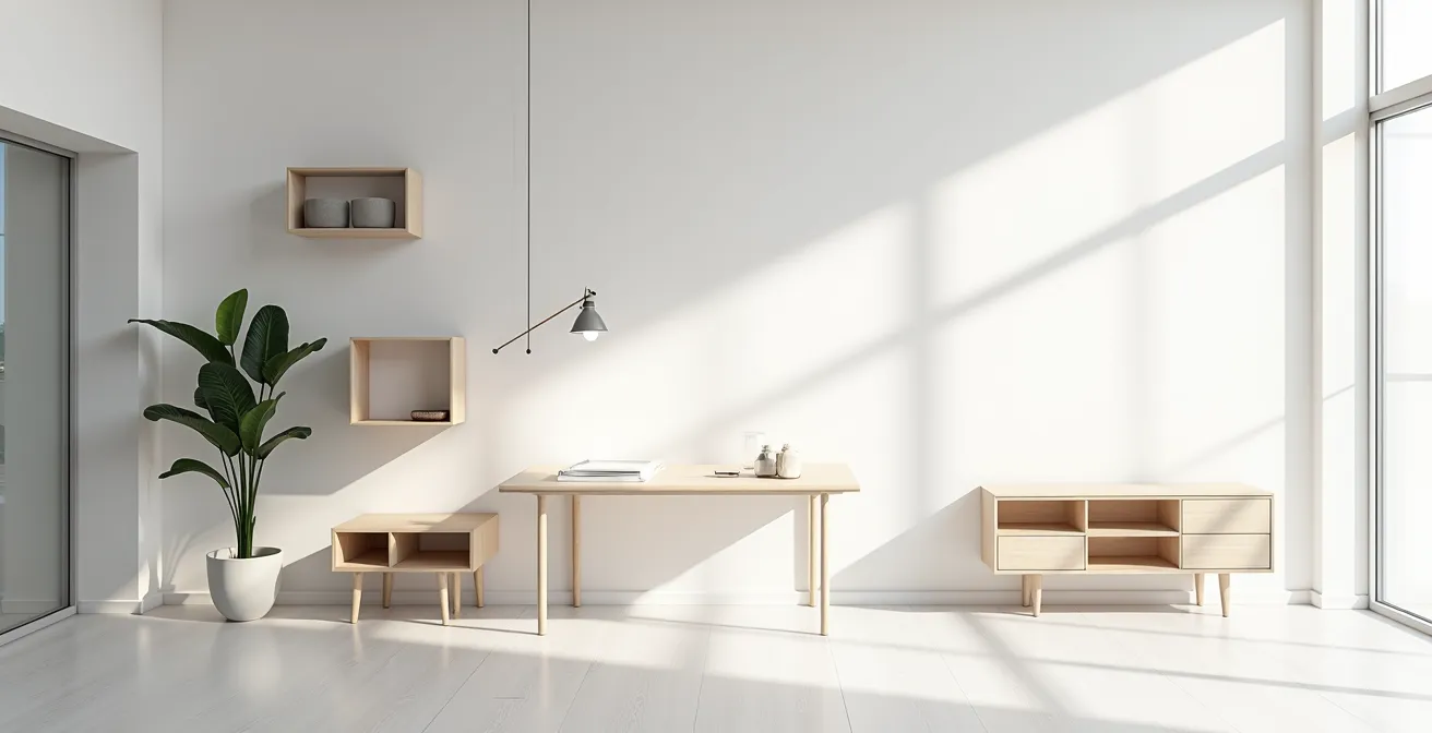 Bureau moderne avec configuration modulaire et adaptable